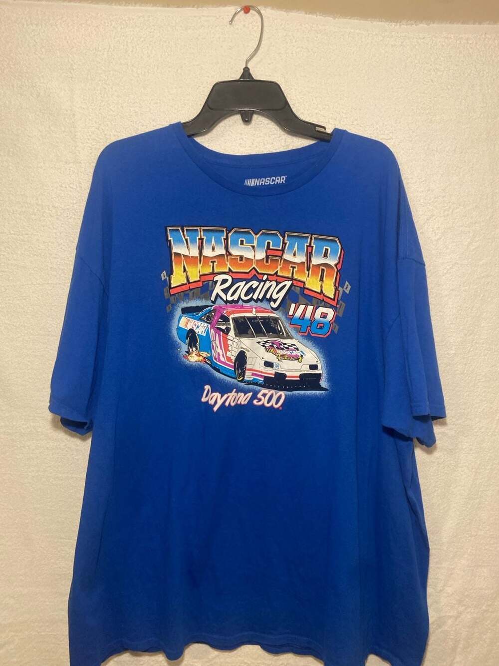 NASCAR Racing Daytona 500 Graphic T-Shirt Blue Size XXXL